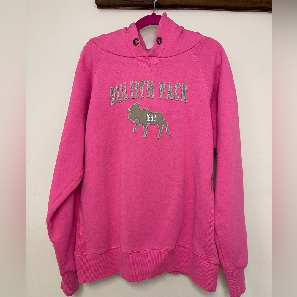 Duluth Pack: Girls Duluth pack Pink. Logo Sweatshirt Hoodie, Youth L